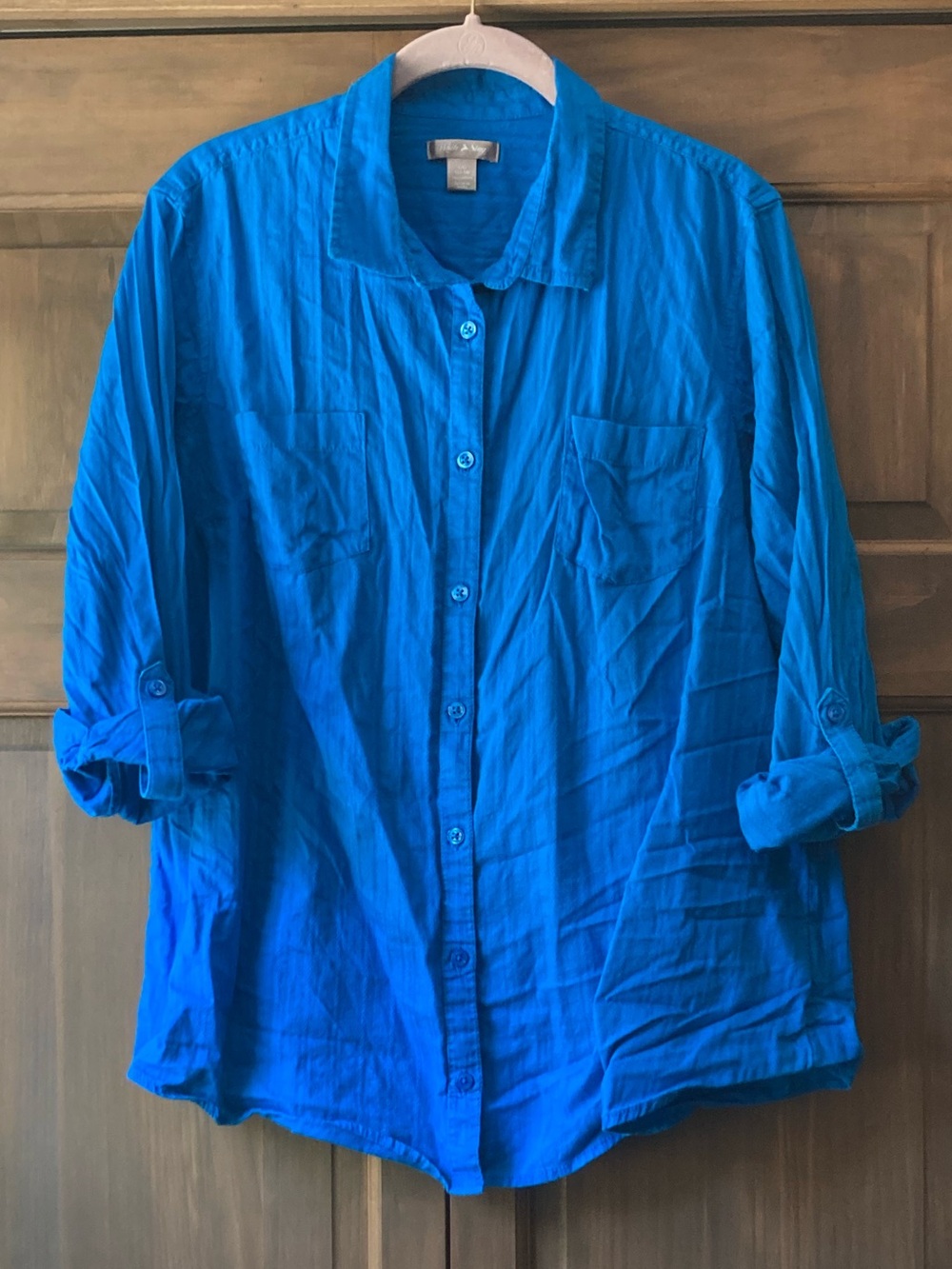White Stag Blue Isle LS Button-up Shirt Large (12-14)
